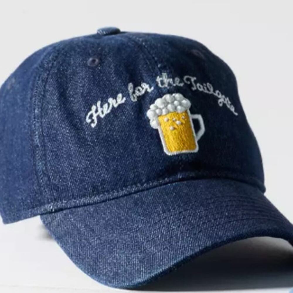 ANTHRO Coney Island NWT "Here for the Tailgate" Picnic Good Sport Baseball Cap